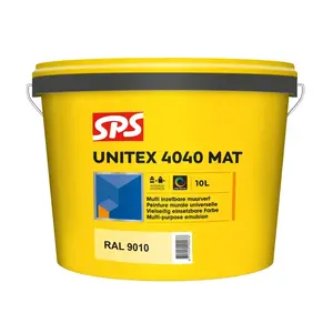 SPS Unitex 4040 Mat Muurverf - RAL9010 - 10L