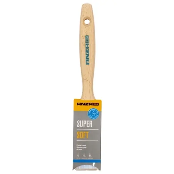 Anza Pro Anza Pro Super Soft Kwast - Plat - Synthetisch Haar - 1,5"
