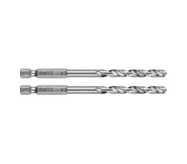 Graphite Metaalboor 6,0mm Zeskant 2st