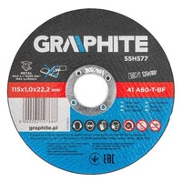 Graphite Doorslijpschijf 115mm Metaal 10st