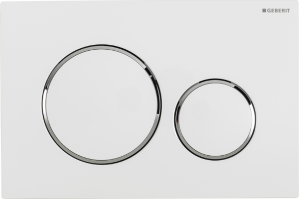 Geberit Bedieningsplaat Sigma 20 Wit/GlansChroom voor UP-320 115.882.KJ.1