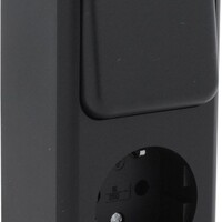 Q-Link contactdoos opbouw combinatie wissel zwart