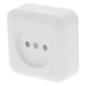 Q-Link contactdoos opbouw 1-voudig met kinderbeveiliging polarwit