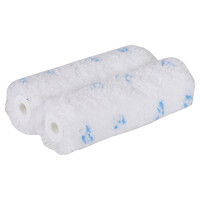 Copenhagen Pro aflakroller microvezel 9 mm poolhoogte 10 cm wit/blauw 2st