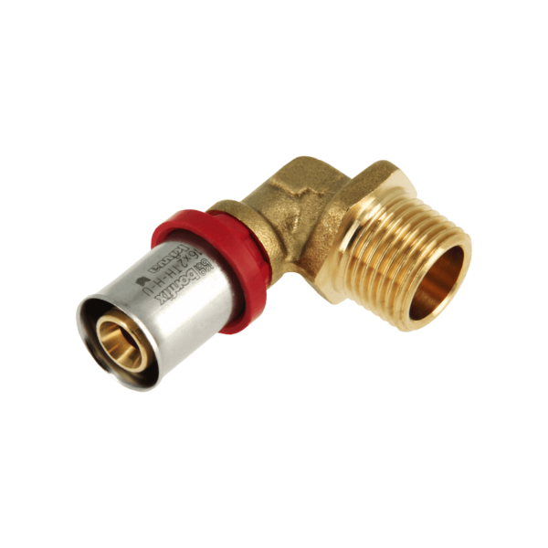 Bonfix Bonfix Alu-Pers Kniekoppeling - Pers x Buitendraad - Messing - 16mm x 3/4"