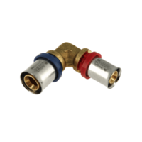 Bonfix Bonfix Alu-Pers Verlopend Kniekoppeling - Pers - Messing - 20x16mm