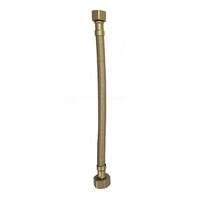 Flexibele aansluitslang 1/2" x 3/8" 25 cm geborsteld messing