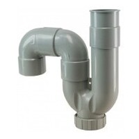 Universeel lijm sifon PVC 32mm grijs neutrale verpakking