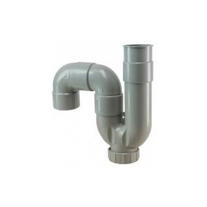 Universeel lijm sifon PVC 32mm grijs neutrale verpakking