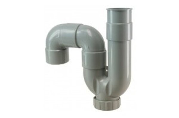 Universeel lijm sifon PVC 32mm grijs neutrale verpakking