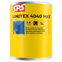 SPS SPS Unitex 4040 Mat Muurverf - Wit - 1L