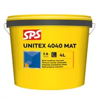SPS SPS Unitex 4040 Mat Muurverf - RAL9010 - 4L
