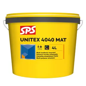 SPS 4040 Unitex Mat Muurverf RAL9010 4L