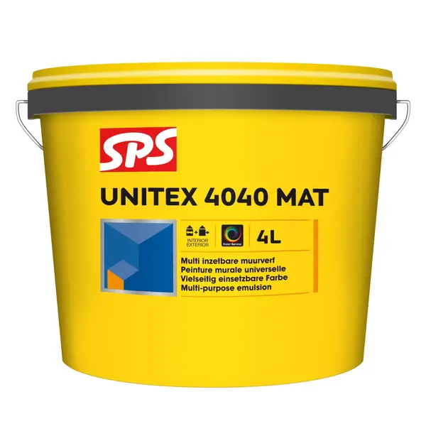 SPS SPS Unitex 4040 Mat Muurverf - RAL9010 - 4L