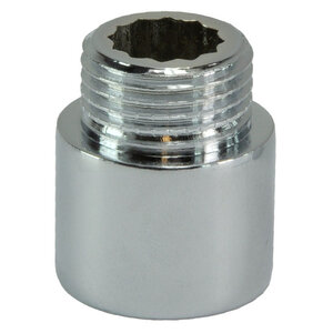 Kraanverlengkoppeling 1/2 x 20 Chroom