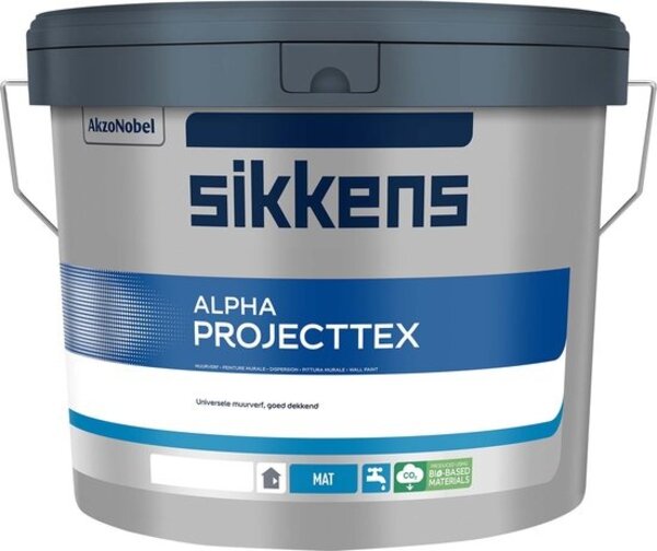 Sikkens Alpha Projecttex Muurverf - Wit - 10L