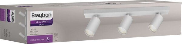 Braytron Braytron Beta LED Opbouw Plafond Lamp - 3x GU10 - IP20 - Wit