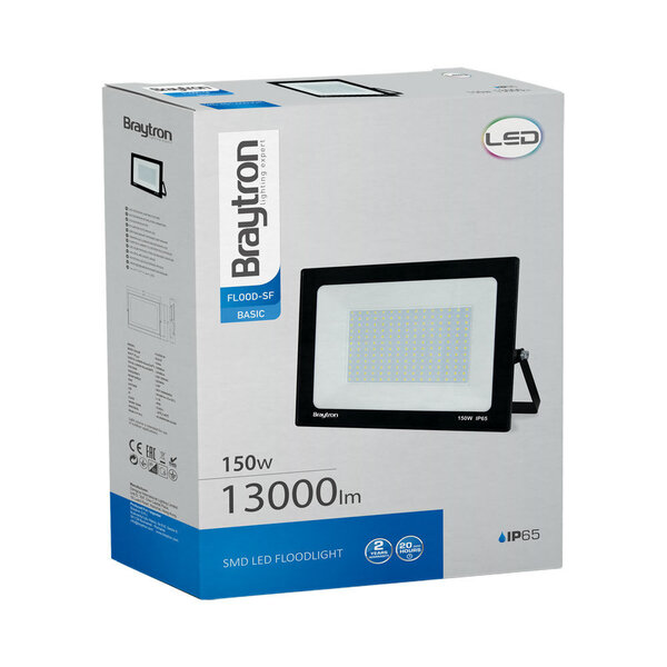 Braytron Braytron Led Bouwlamp - 150W - IP65 - 6500K - Zwart