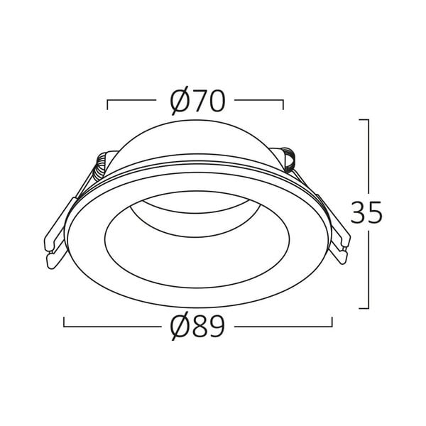 Braytron Braytron LED Spot Behuizing - Rond - IP54 - Wit