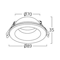 Braytron Braytron LED Spot Behuizing - Rond - IP54 - Zwart