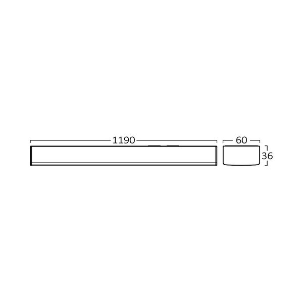 Braytron Braytron Proline LED Wandlamp met Sensor - 36W - IP40 - CCT - 120cm - Wit