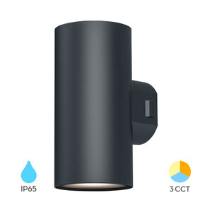 Braytron Vekta LED Wand Lamp - 2x9W - IP65 - CCT - Zwart