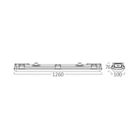 Braytron Braytron Aqualine LED Wand Lamp - 18W - IP65 - 120cm - 6500K - Wit