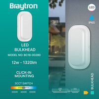 Braytron Braytron LED Wand Lamp - 12W - IP65 - CCT - Wit