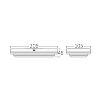 Braytron Braytron LED Wand Lamp - 12W - IP65 - CCT - Zwart