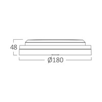 Braytron Braytron LED Wand Lamp - Rond - 12W - IP65 - CCT - Zwart