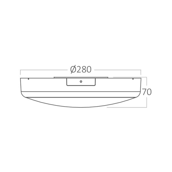 Braytron Braytron LED Lamp met Bewegingssensor & Noodverlichting - Rond - 20W - IP54 - CCT - Wit