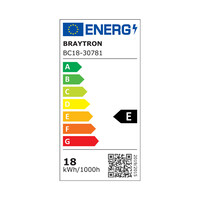 Braytron Braytron LED Lamp met Bewegingssensor - Rond - 18W - IP65 - CCT - Zwart