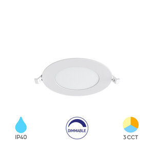 Braytron LED Inbouw Spot - Dimbaar - Rond - 6W - IP40 - CCT - Wit