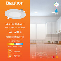 Braytron Braytron LED Inbouw Spot - Dimbaar - Rond - 6W - IP40 - CCT - Wit
