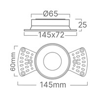 Braytron Braytron NoShow LED Inbouw Spot Armatuur - IP20 - Rond - Wit