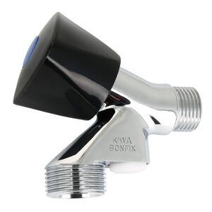 BONFIX Wasmachinekraan Beluchterkraan 1/2" met keerklep zwarte knop