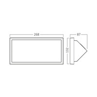 Braytron Braytron Napoli LED Wand Lamp - 20W - IP65 - CCT - Antraciet