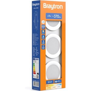 Braytron Downlight Set met 3 Spots - 5W - IP54 - CCT - Wit