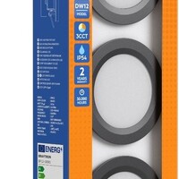 Braytron Braytron Downlight Set met 3 Spots - 5W - IP54 - CCT - Zwart