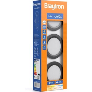 Braytron Downlight Set met 3 Spots - 5W - IP54 - CCT - Zwart
