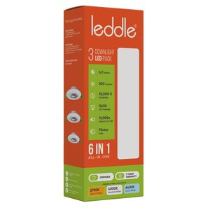 Leddle Downlight Set met 3 Dimbare Spots - 6W - 6IN1 - CCT - Flicker Free - Wit