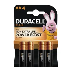 Duracell Plus Alkaline Batterijen Penlite LR6 - AA - 4 stuks