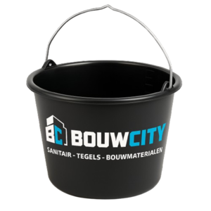 BouwCity Bouwemmer Zwart 12 Ltr