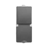 ION Industries Opbouw Combinatie Verticaal Wandcontactdoos en Wisselschakelaar IP55 Grijs