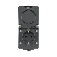 ION Industries Opbouw Wandcontactdoos IP55 Zwart