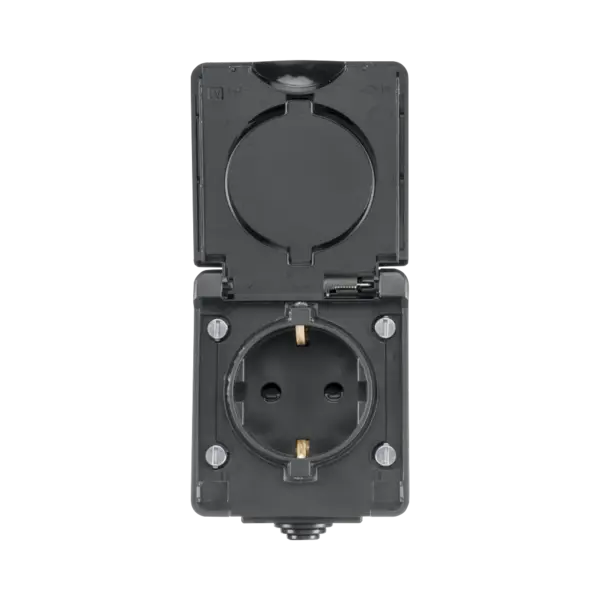 ION Industries Opbouw Wandcontactdoos IP55 Zwart