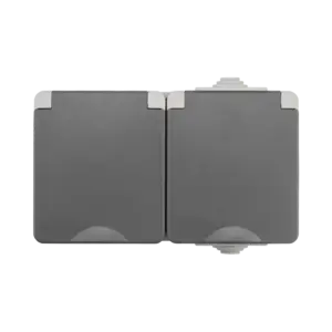 ION Industries Opbouw Wandcontactdoos 2-voudig IP55 Grijs