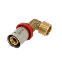 Bonfix verloopknie buitendraad 3/8x16 water pers Messing