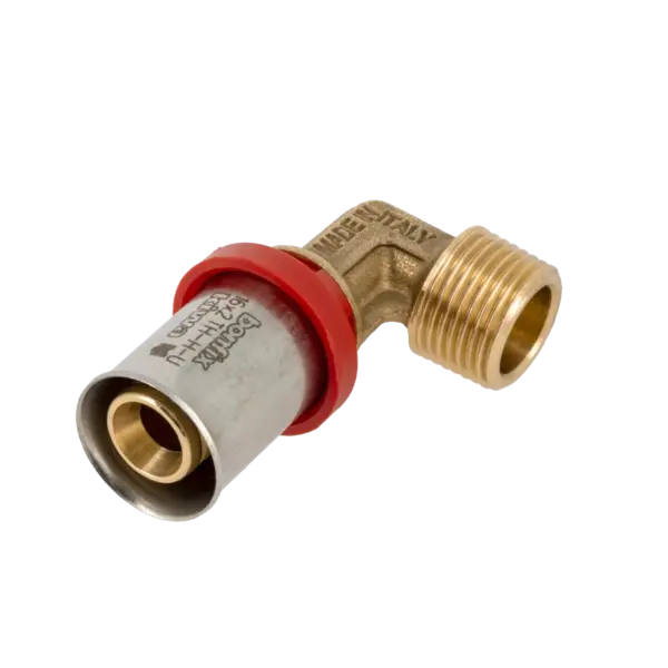 Bonfix verloopknie buitendraad 3/8x16 water pers Messing