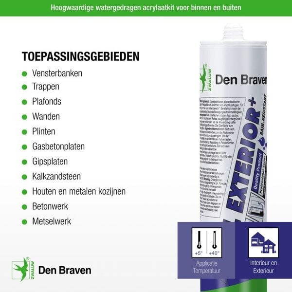 Zwaluw Acryl Exterior+ 310 ml grijs